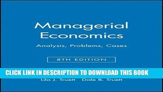 [PDF] Managerial Economics: Analysis, Problems, Cases Full Colection