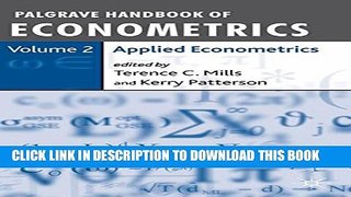 Collection Book Palgrave Handbook of Econometrics: Volume 2: Applied Econometrics