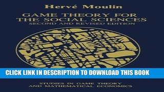 New Book Game Theory for the Social Sciences (Studies in Game Theory and Mathematical Economics)