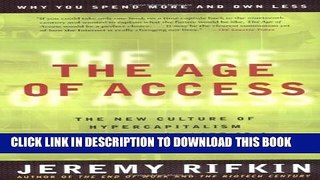 New Book The Age of Access: The New Culture of Hypercapitalism, Where all of Life is a Paid-For