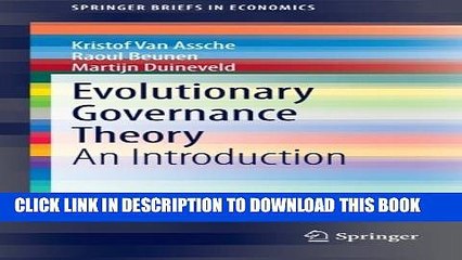 Download Video: [PDF] Evolutionary Governance Theory: An Introduction (SpringerBriefs in Economics) Popular Online