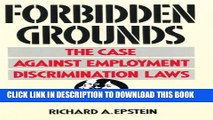 Collection Book Forbidden Grounds: The Case Against Employment Discrimination Laws