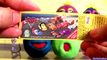 Play-Doh Funny Faces Googly Eyes Surprise Eggs Batman SpongeBob Cars - Ojos Saltones Huevos Sorpresa