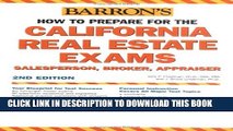 [PDF] How to Prepare for the California Real Estate Exam: Salesperson, Broker, Appraiser (Barron s