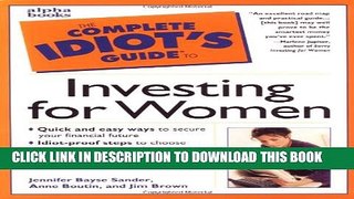 New Book The Complete Idiot s Guide to Investing for Women