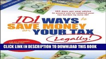 New Book 101 Ways to Save Money on Your Tax -- Legally!