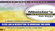New Book Zondervan 2007 Minister s Tax and Financial Guide: For 2006 Returns (Zondervan Minister s