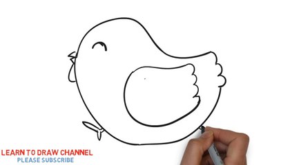 Easy Step For Kids How To Draw a Chick