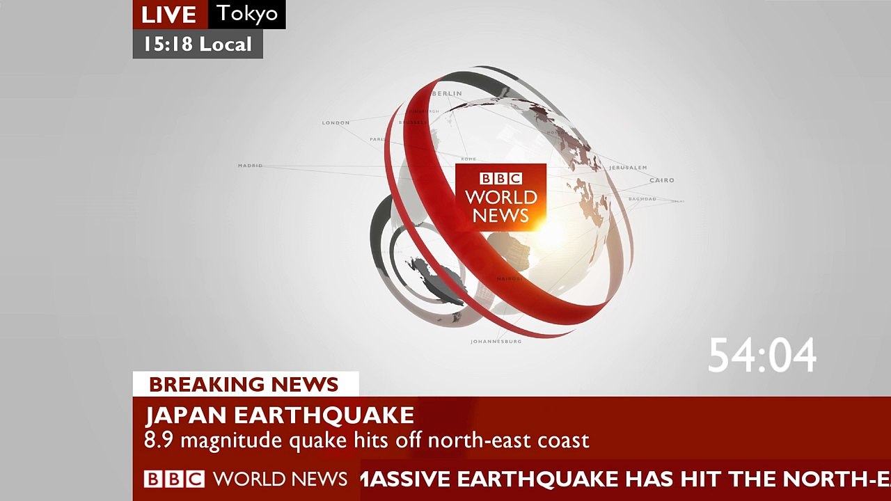 BBC // World News - 'BREAKING NEWS' (ticker tape) 【Full-HD】