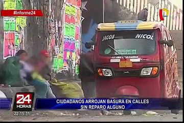 Informe 24: irresponsables vecinos arrojan basura en calles sin reparo alguno