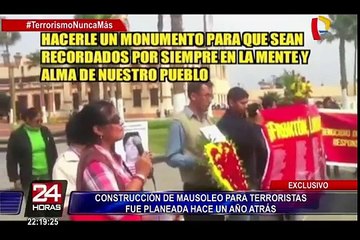 Construcción de mausoleo para terroristas fue planeada hace un año