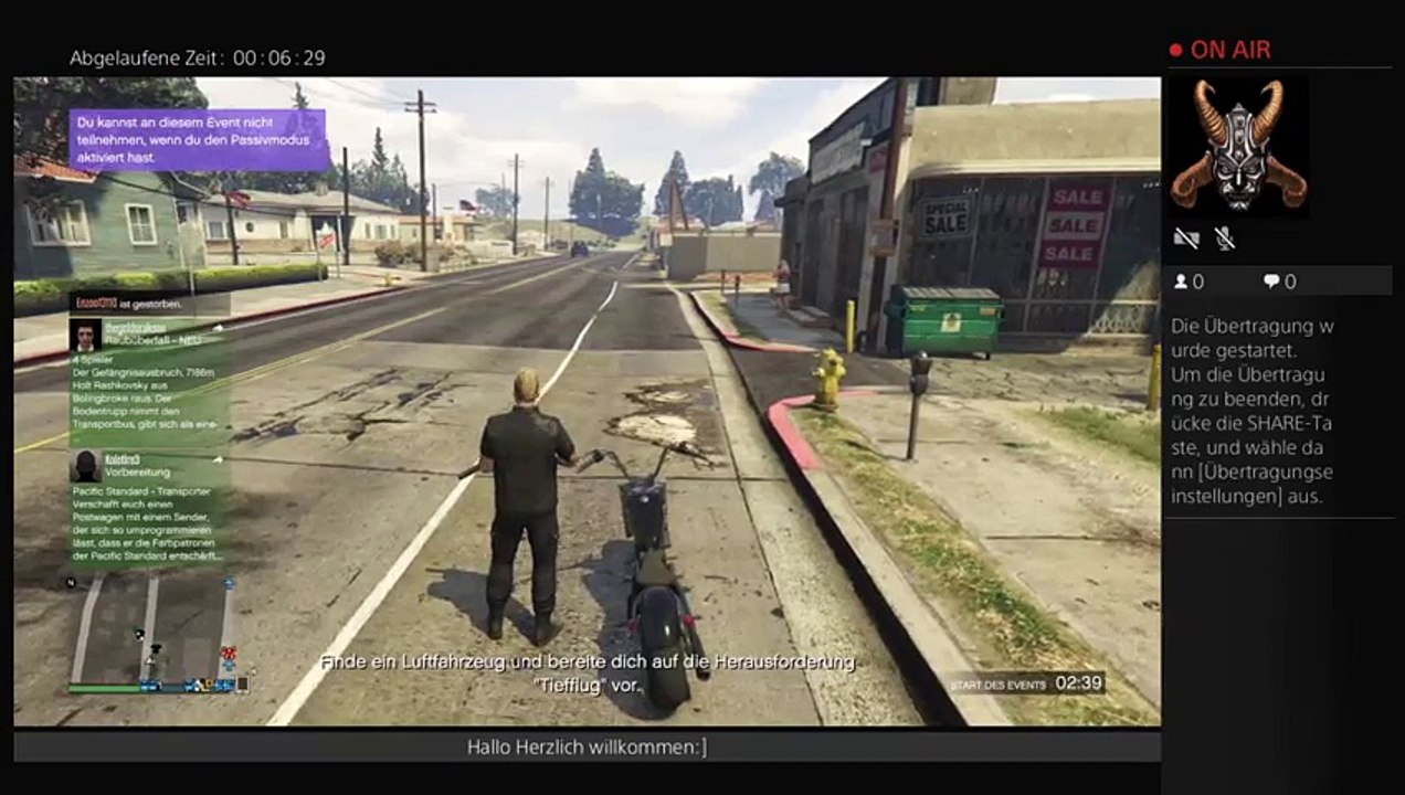 Wer mit machen will muss zu mir in die Lobby Kommen