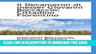 Collection Book Il Decameron di messer Giovanni Boccaccio: Cittadino Fiorentino