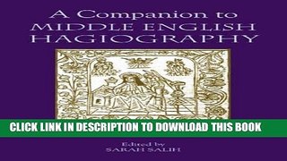 New Book A Companion to Middle English Hagiography