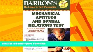 FAVORITE BOOK  Barron s Mechanical Aptitude and Spatial Relations Test  BOOK ONLINE