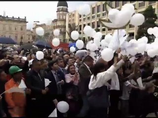 প্রেসিডেন্টের নোবেল জয়ে কলম্বিয়ার জনগণ আনন্দ র‍্যালি