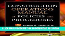 [PDF] Construction Operations Manual of Policies and Procedures Full Collection