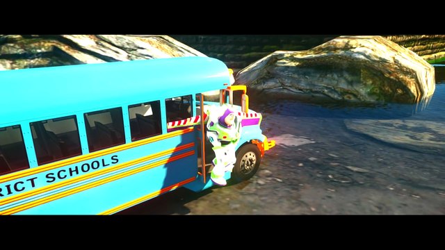 Wheels On The Bus Go Round And Round + Spiderman Toys Story - Nursery Rhymes for Children Kids Songs