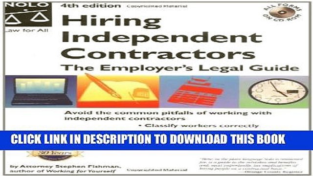 [PDF] Hiring Independent Contractors: The Employer s Legal Guide (Working With Independent