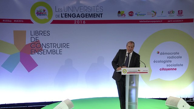 Intervention de Jean-Christophe Cambadélis à l'Université de l'Engagement de Lyon.
