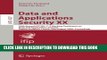 [PDF] Data and Applications Security XX: 20th Annual IFIP WG 11.3 Working Conference on Data and