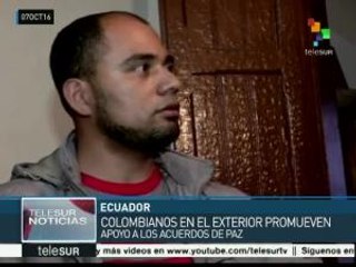 Colombianos residentes en Ecuador promueven el apoyo a acuerdos de paz