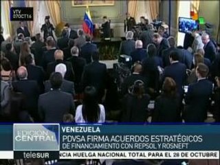 Venezuela firma acuerdos energéticos con Repsol y Rosneft