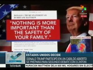 EE.UU.: actos de campaña suspendidos por llegada huracán Matthew