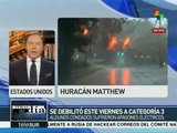 EEUU: alertan ante inundaciones en Jacksonville por huracán Matthew