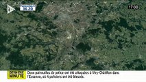 Essonne: Quatre policiers ont été blessés vers 15h dont deux sérieusement par des cocktails Molotov
