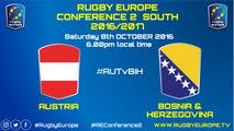 REPLAY AUSTRIA / BOSNIA & HERZEGOVINA - RUGBY EUROPE CONFERENCE 2 SOUTH 2016/2017 - 08/10/2016