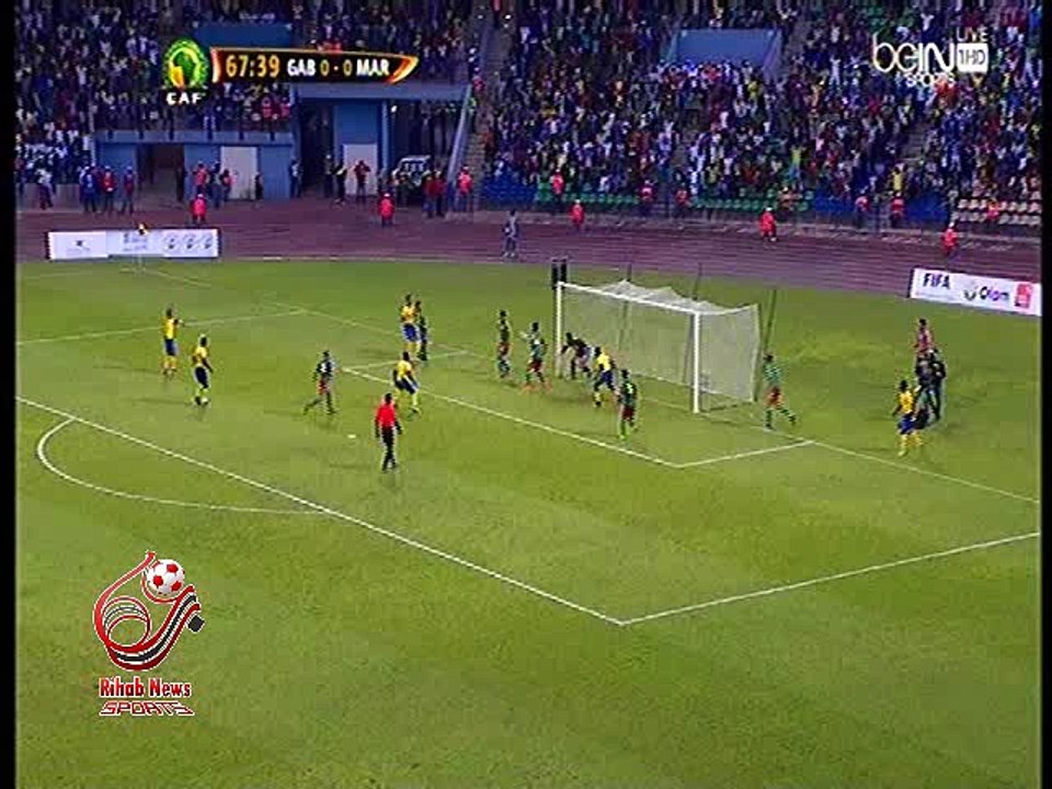 تصدي رائع من حارس المغرب لفرصة اوباميانج