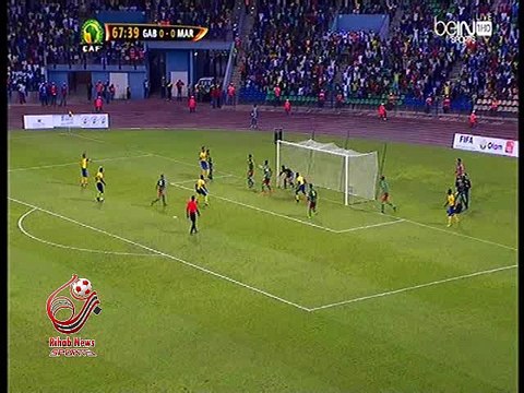 تصدي رائع من حارس المغرب لفرصة اوباميانج