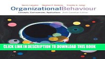 New Book Organizational Behaviour: Concepts, Controversies, Applications, Sixth Canadian Edition