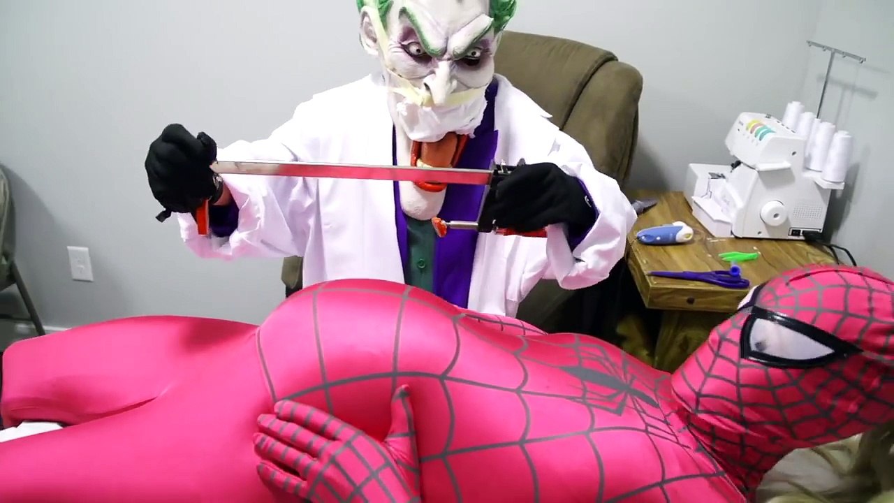 Pink Spidergirl Pregnant vs Doctor vs Joker vs Blue Spiderman vs Spiderman vs Merida Superhero movie