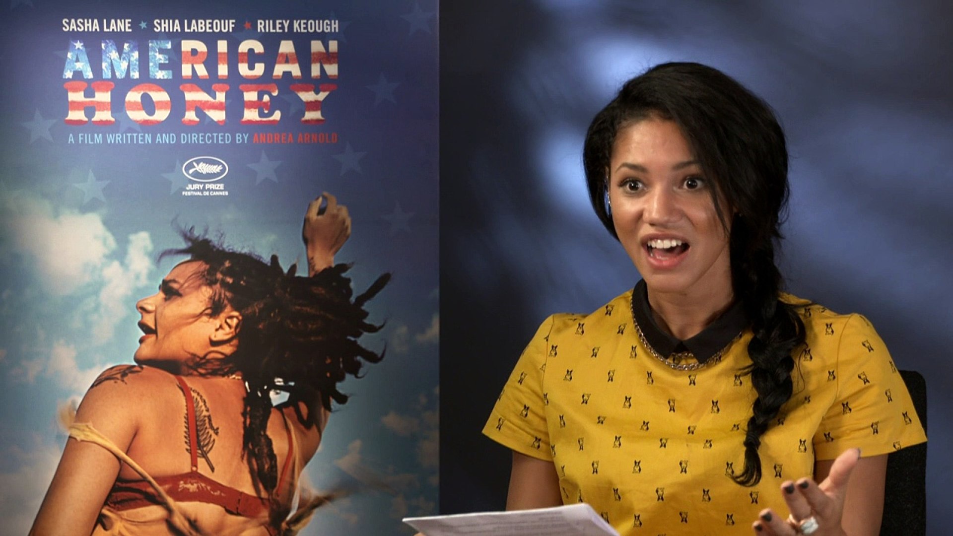 ⁣American Honey: Sasha Lane plays 'American Hmm?!'