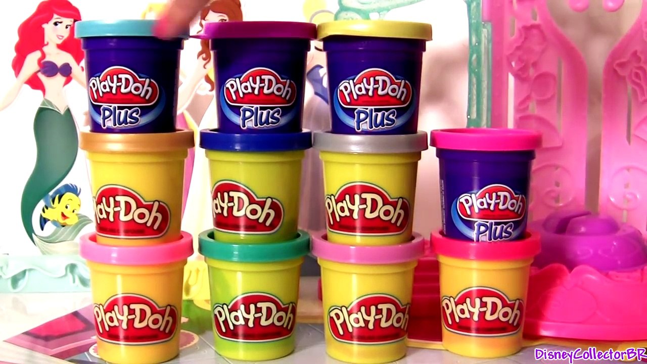 Play Doh Plus Design a Dress Ballroom Disney Princess Belle Ariel Rapunzel Cinderella DIY play dough