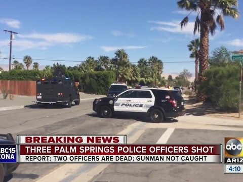 3 officers shot in Palm Springs, conditions unknown