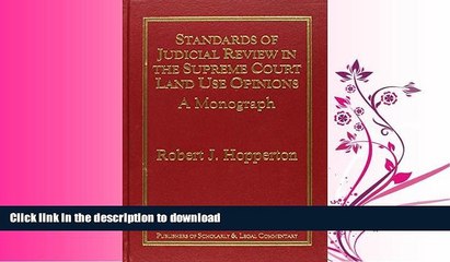 READ THE NEW BOOK Standards of Judicial Review in the Supreme Court Land Use Opinions FREE BOOK