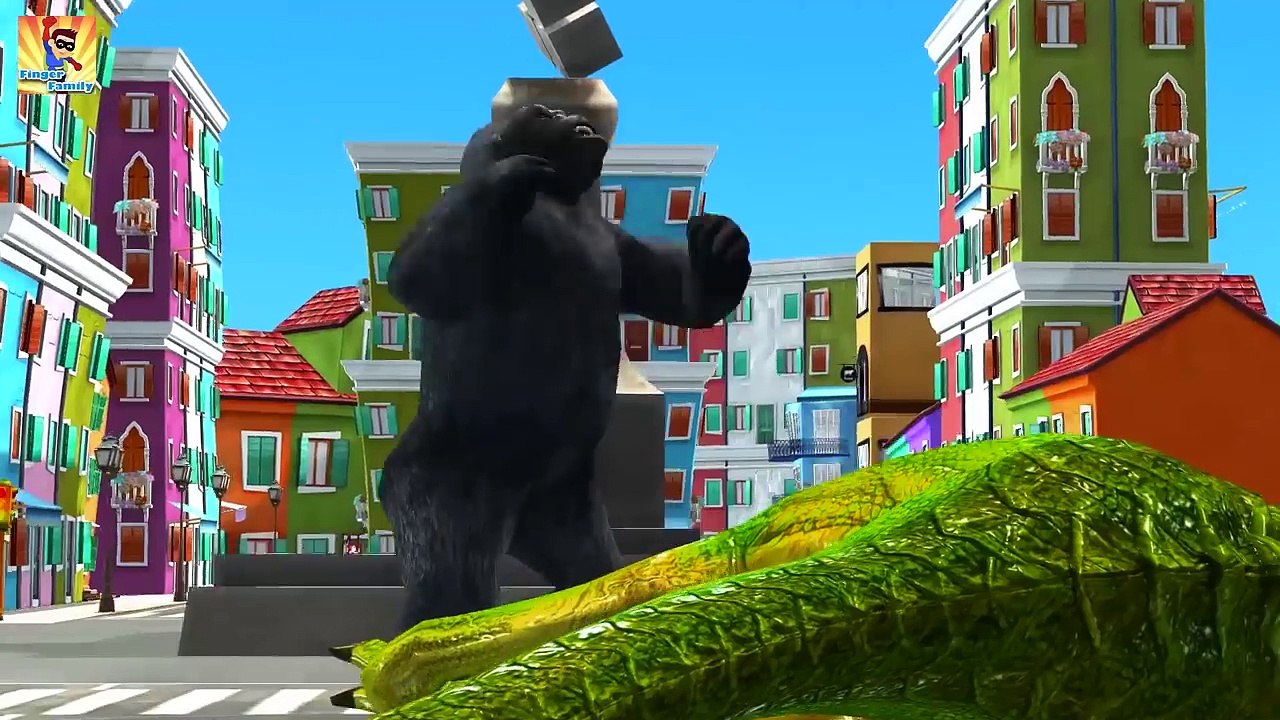 Finger Family Collection | Green Gorilla Vs Ogre and more | Superhero Animals cartoons