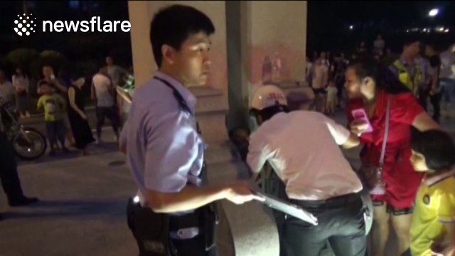 Firefighters rescue boy, 6, with head stuck between two pillars