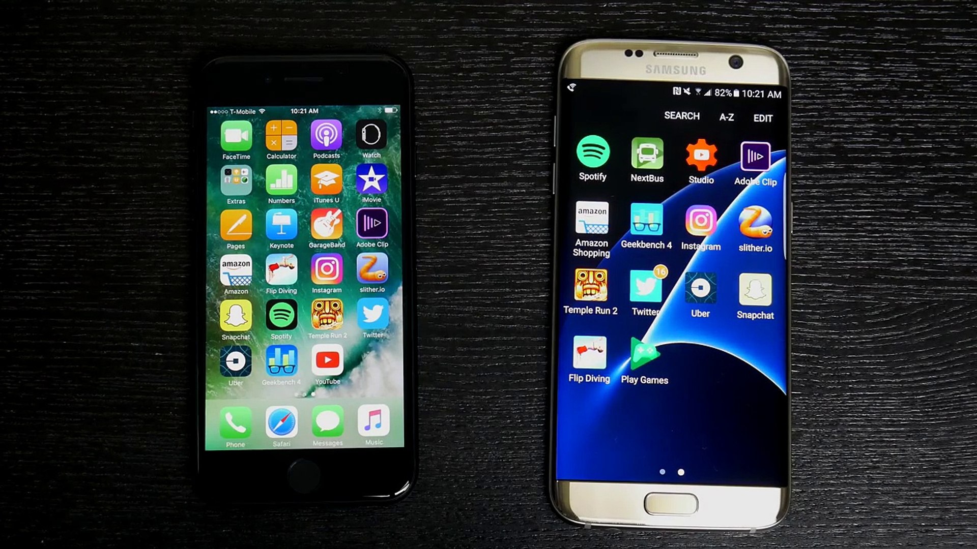 ⁣iPhone 7 vs Galaxy S7 Edge Speed Test!