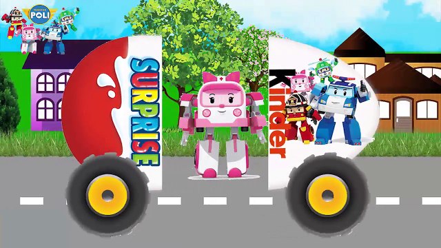 Яйцо Киндер на колесиках Яйца Киндер сюрприз Распаковка Робокар Полли Рой Новые серии Малышка Peppa