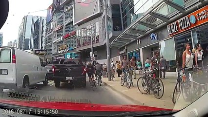 Bike Courier Plays Human Pinball