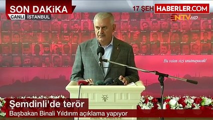 Son Dakika! Başbakan Yıldırım: Şemdinli'de 5 Ton Patlayıcı ile İntihar Dalışı Yapıldı