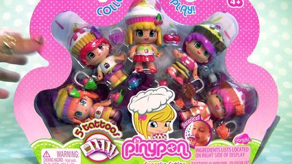Pinypon Cupcake Cuties 5 Dolls Set Play Doh Famosa Mix and Match Tattoos - Pin y Pon Magdalenas