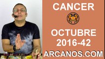 CANCER OCTUBRE 2016-9 al 15 de octubre-Horoscopo del Amor Solteros Parejas-Tarot-ARCANOS.COM