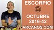 ESCORPIO OCTUBRE 2016-9 al 15 de octubre-Horoscopo del Amor Solteros Parejas-Tarot-ARCANOS.COM