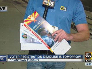 Voter registration deadline is Monday, October 10