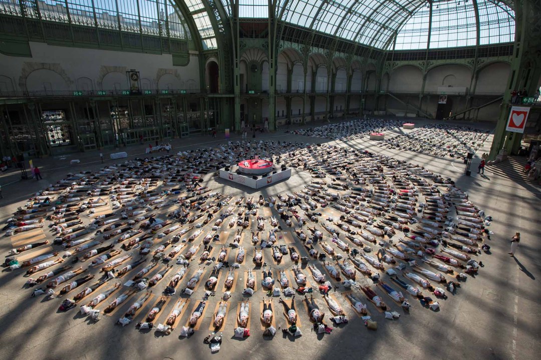 2000 yogis rassemblés au Grand Palais pour la bonne cause